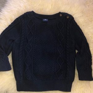 18-24 Month Gap Navy Blue Cable Knit Sweater